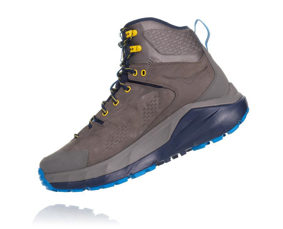 Hoka Australia One One Kaha GORE-TEX - Mens Hiking Boots Grey/Blue - BSOGX-1758